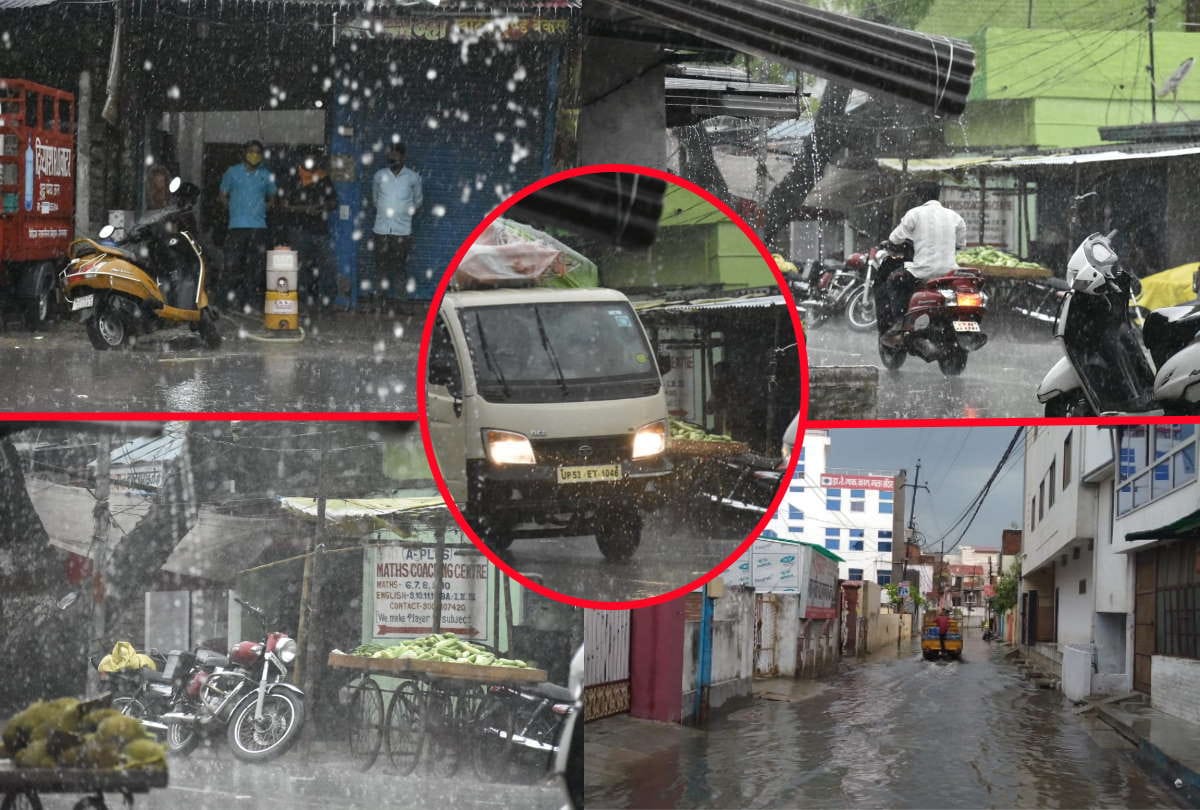 gorakhpur weather change after heavy rain and darkness in sky speedy wind