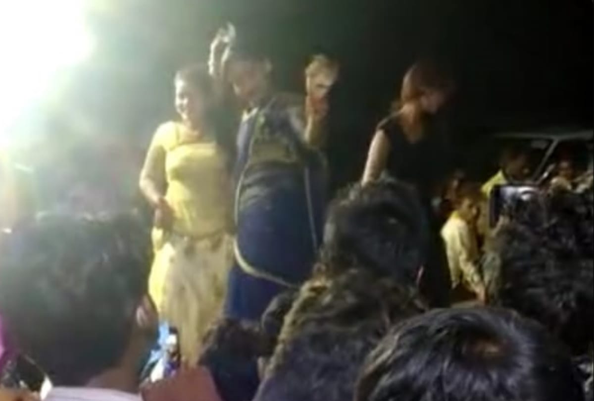 Celebration on child birth in chandela kala village in Bahraich.