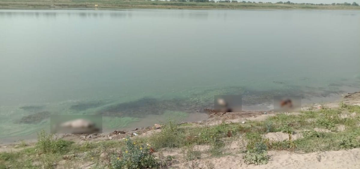 123 bodies buried found in Ganga in Ghazipur police force deployed