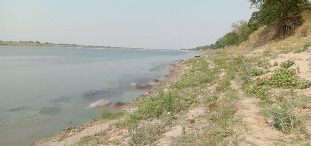 123 bodies buried found in Ganga in Ghazipur police force deployed