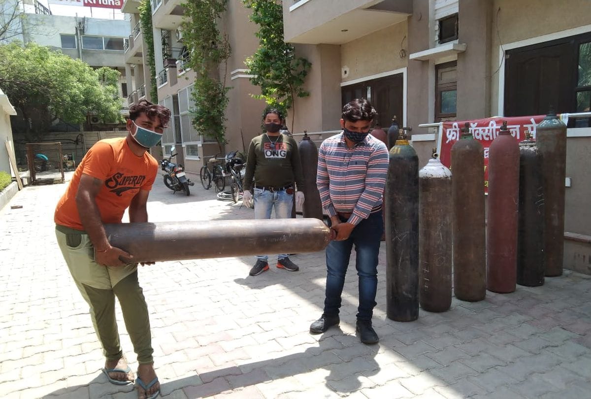 Free Oxygen Provided To Covid Patients Vrindavan Today