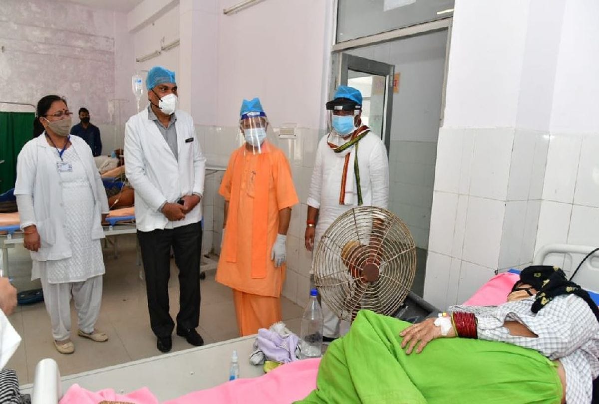 Cm Yogi Meets With Corona Positive Patients In Mathura