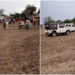 धौलपुर में पुलिस पर हुए हमले के बाद मौके पर भीड़