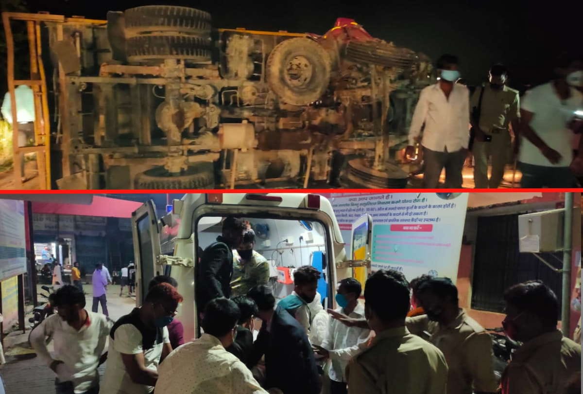 Driver died and six people injured in road accident at kuchinagar