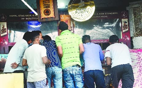 The liquor shops open, the fans are broken, the spill jam on the road itself