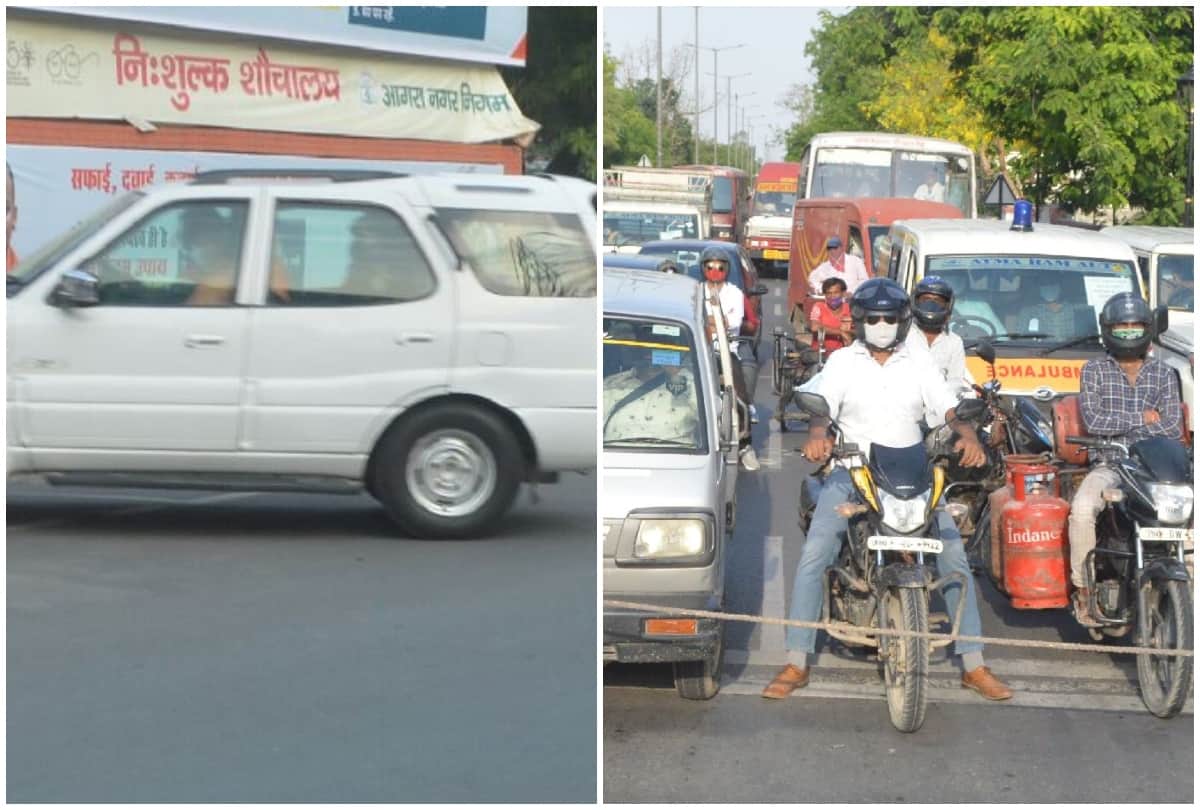 traffic jam due to road block during cm yogi adityanath visits in agra