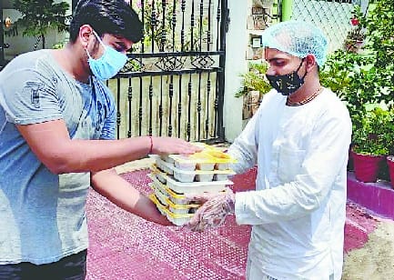Prasad of ISKCON temple being transported to Corona infected