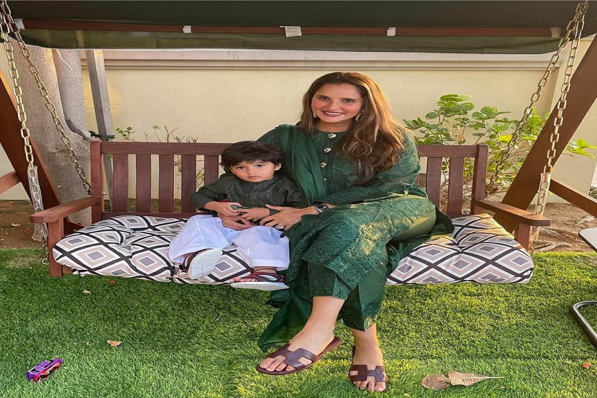 sania mirza twinning with her son on  occasion of eid in hindi