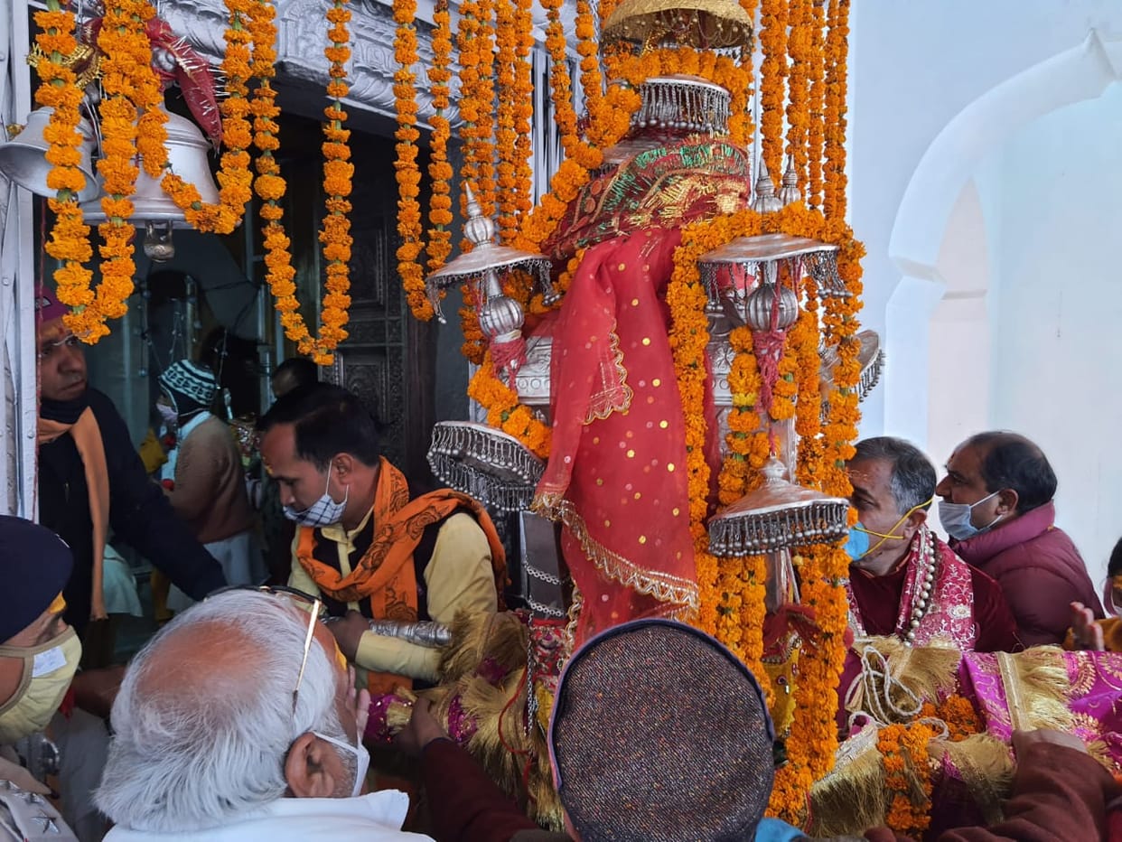chardham yatra 2021: gangotri dham door closed for winter