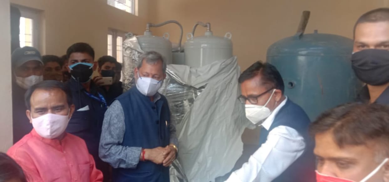 coronavirus in uttarakhand latest news : cm tirath singh rawat visit in gopeshwar rudraprayag koteshwar today