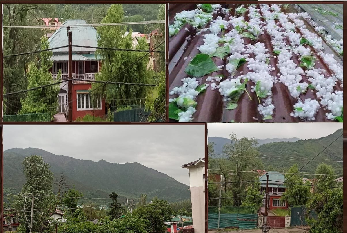 weather forecast jammu kashmir hail along with rains in Kashmir valley