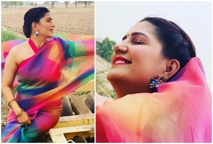 Sapna Choudhary Multicolor Saree Photos Drooling Over the Internet, See Pictures