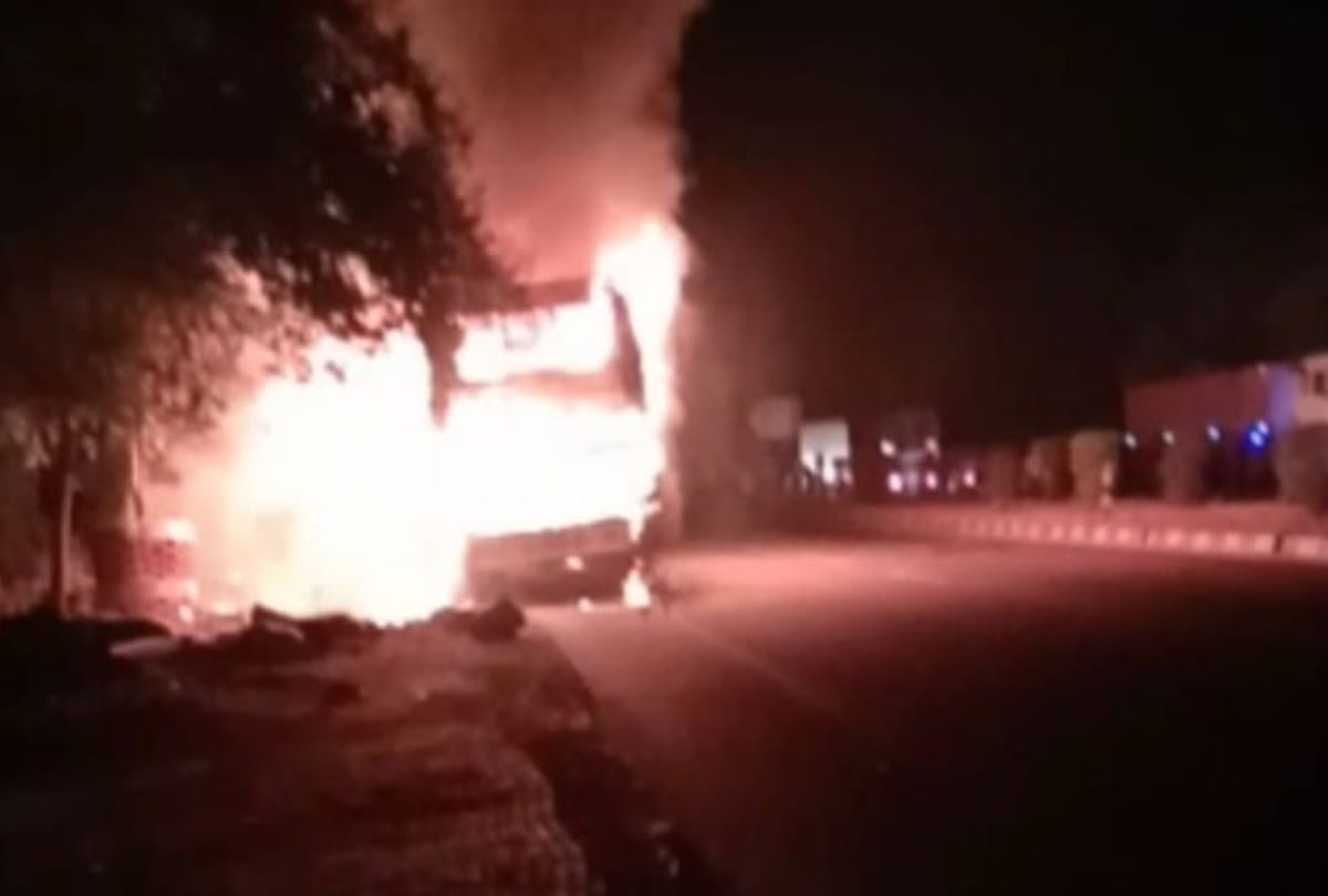 two trucks collision three injured including driver in kushinagar