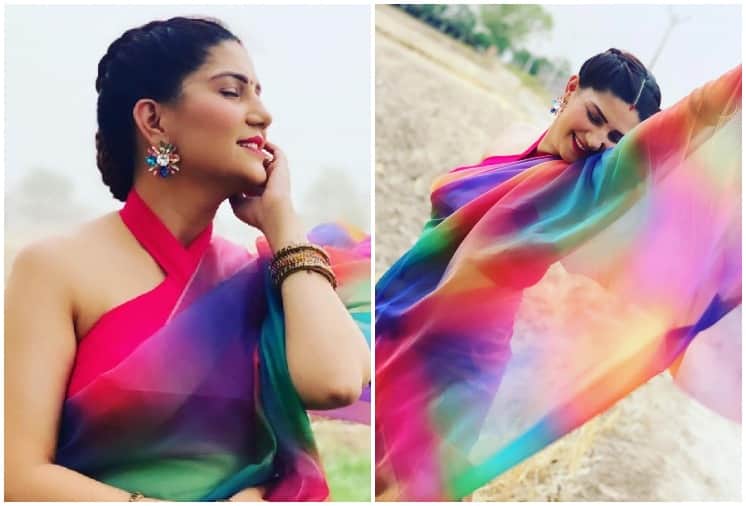 Sapna Choudhary Multicolor Saree Photos Drooling Over the Internet, See Pictures