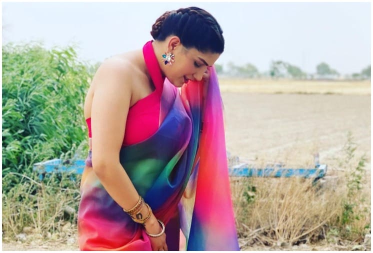 Sapna Choudhary Multicolor Saree Photos Drooling Over the Internet, See Pictures