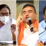ममता बनर्जी, सुवेंदु अधिकारी और मुकुल रॉय