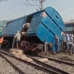 सहारनपुर में मालगाड़ी पटरी से उतरी।