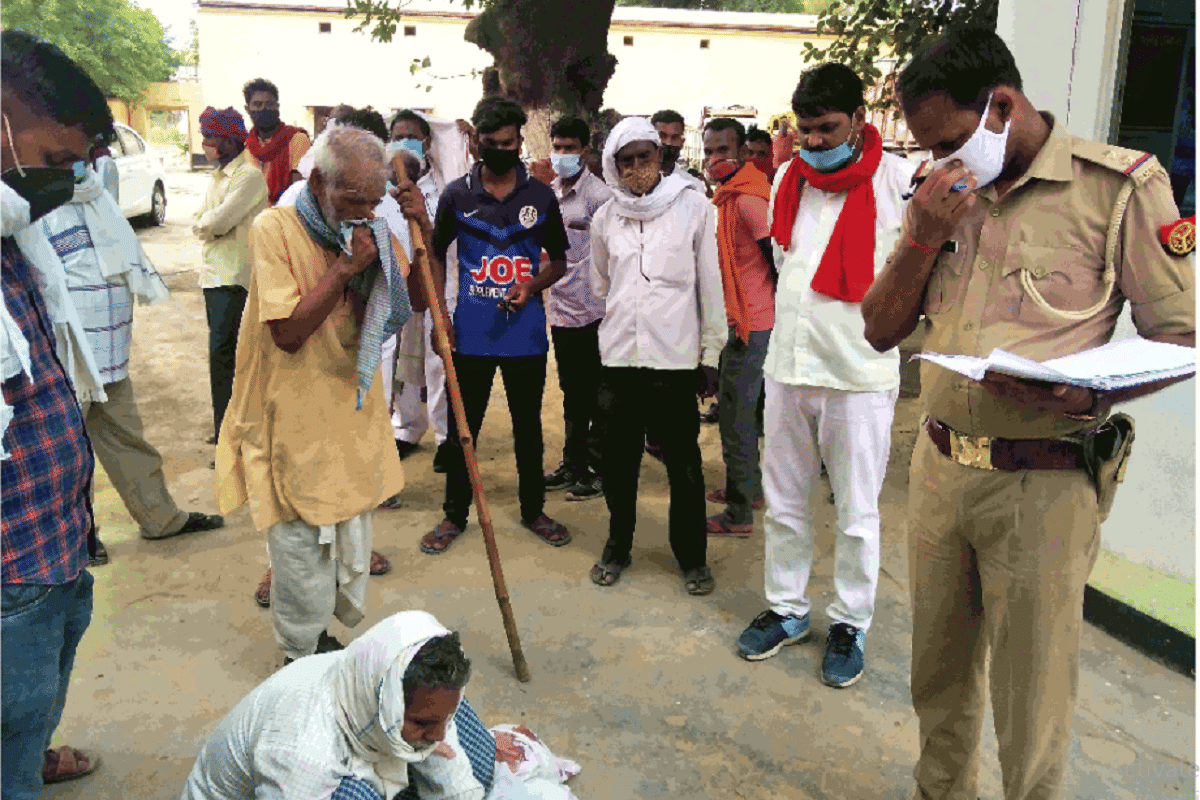 Murder in land dispute farmer burned alive by petrol his own brother carried out the incident in ghazipur