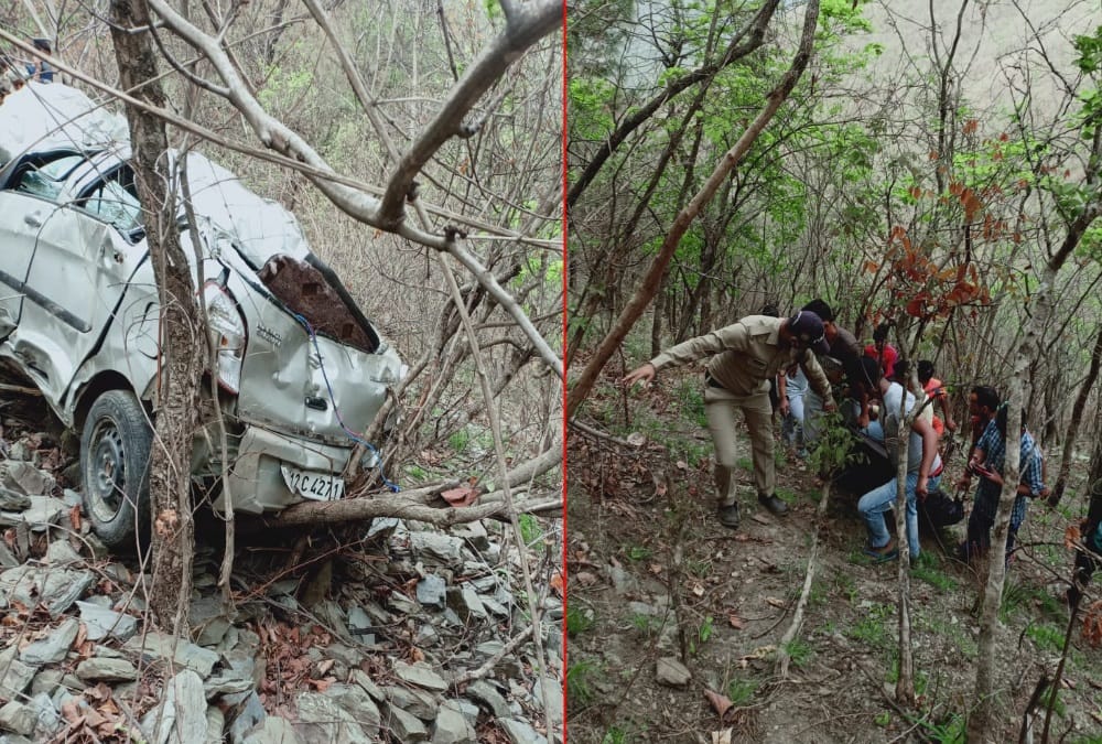 Badrinath highway: Teacher Couple Died During Car Fell into ditch on devprayag Road