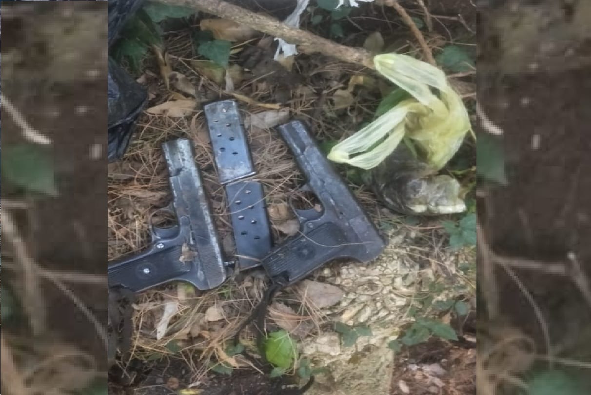 Two pistols and 11 bullets recovered in surankote poonch jammu kashmir during search opration