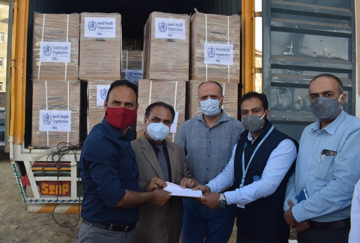 50 oxygen Concentrator given by WHO to Kashmir Health Department