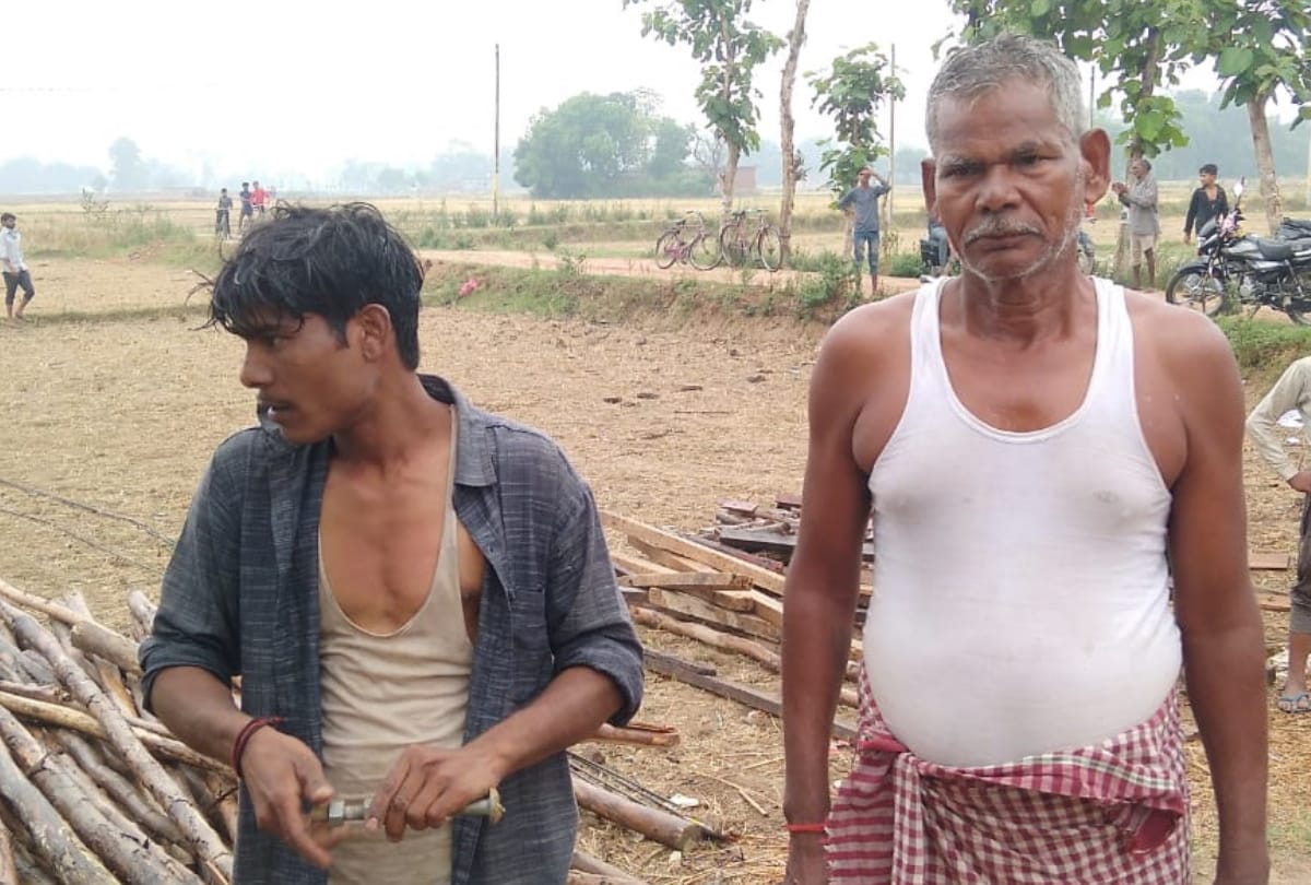 young man climbed on Hypertension electric tower in basti