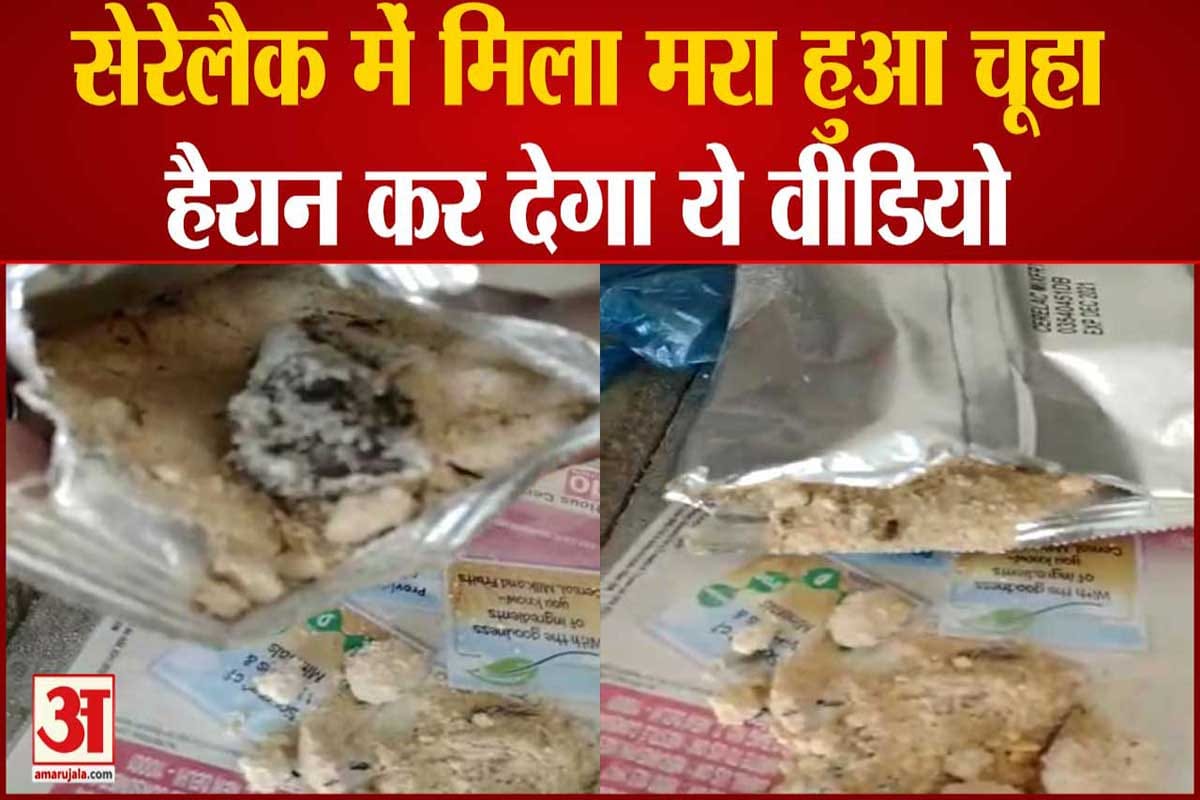 सेरेलैक के पैकेट में मिले जिंदा कीड़े और मरा हुआ चूहा