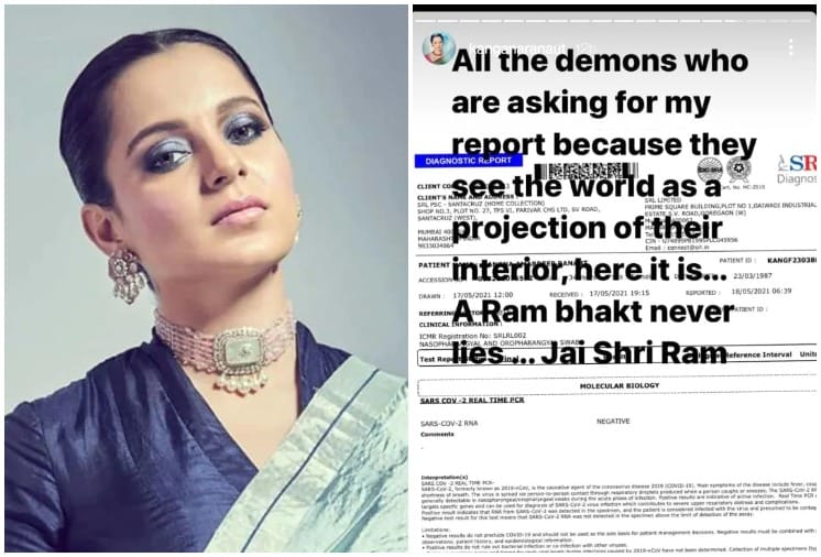 Kangana Ranaut Shares Covid Report for demons who questioned her credibility