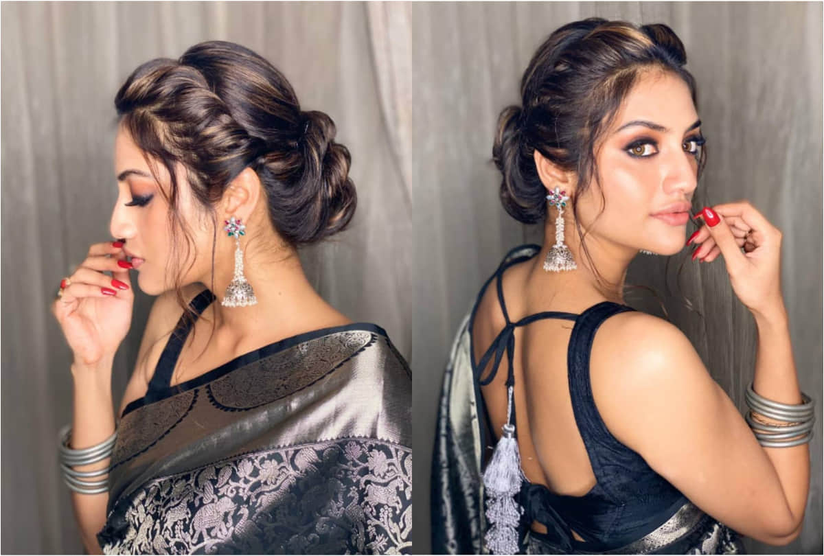 nusrat jahan gorgeous saree look perfect fashion inspiration for ladies