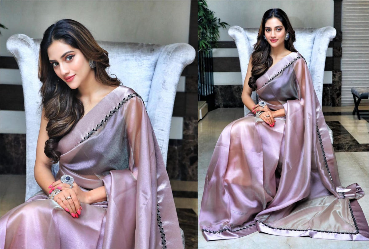 nusrat jahan gorgeous saree look perfect fashion inspiration for ladies