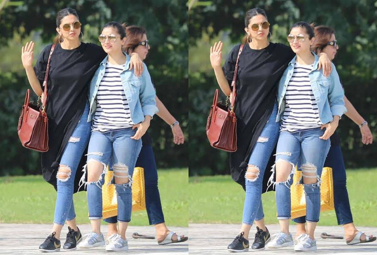 how to style t shirt with ripped jeans like b town actress