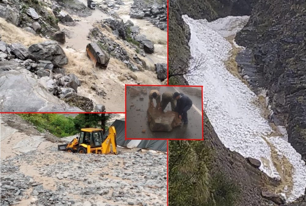 Cyclone Tauktae Effect in uttarakhand: Badrinath highway closed after heavy debris iceberg Broken in mana photos