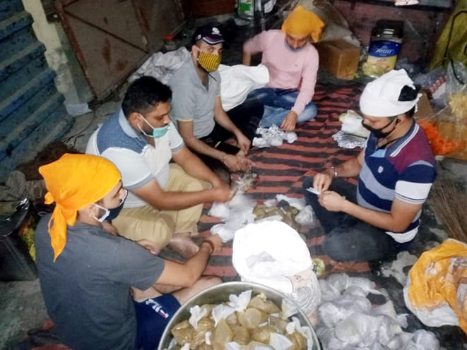 Food packets distributed to poor and helpless people