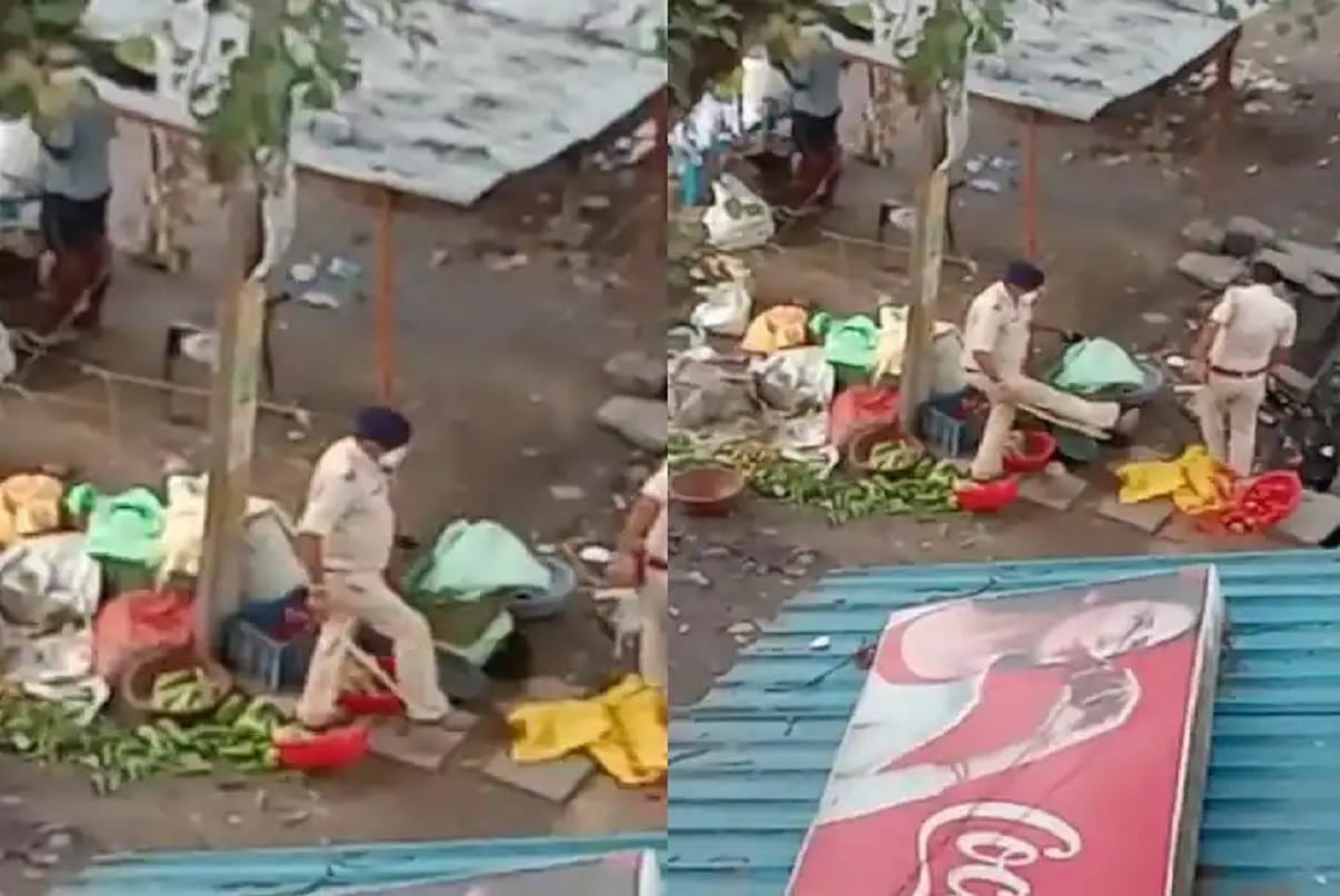 Bihar Police throw vegetable in drain after beating vegetable seller video goes viral