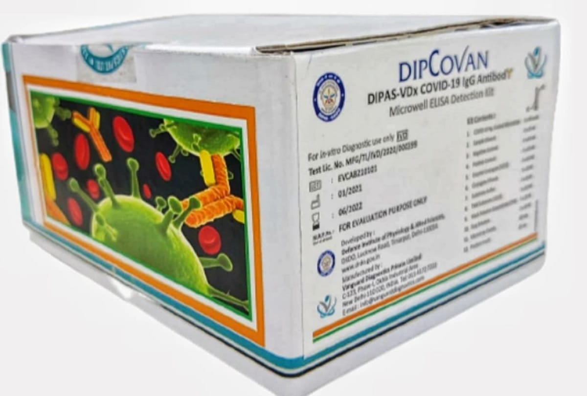 A DRDO lab develops an antibody detection based kit DIPCOVAN