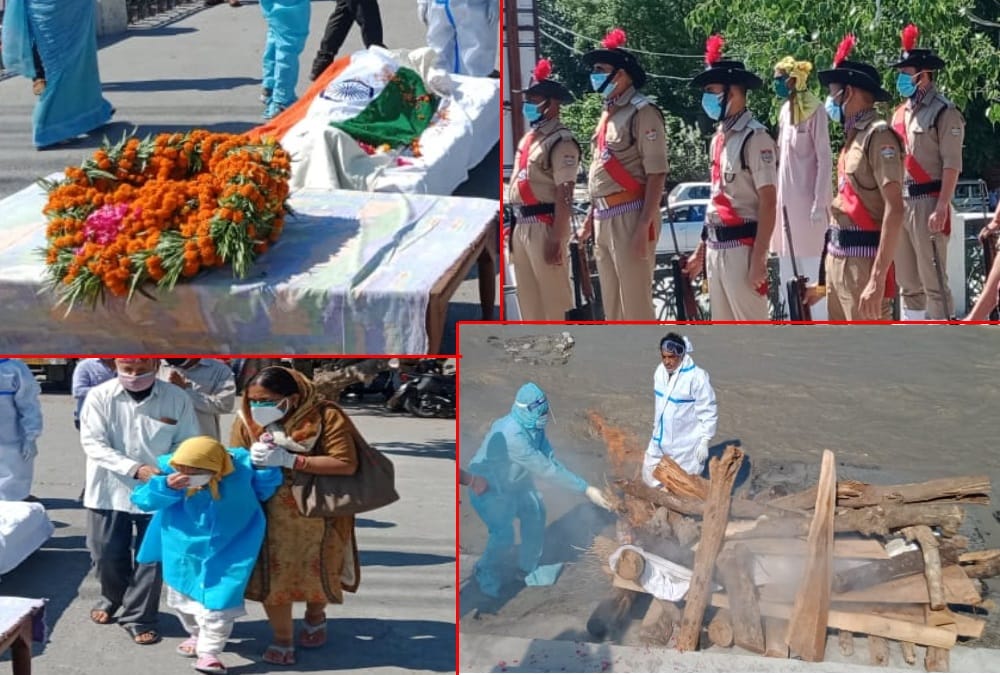 Sunderlal Bahuguna Death: Funeral with covid protocols and state honors in Rishikesh Photos