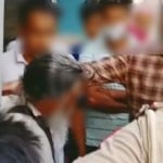 खंभे से बांधकर ग्रामीणों ने की ग्रंथी की पिटाई।