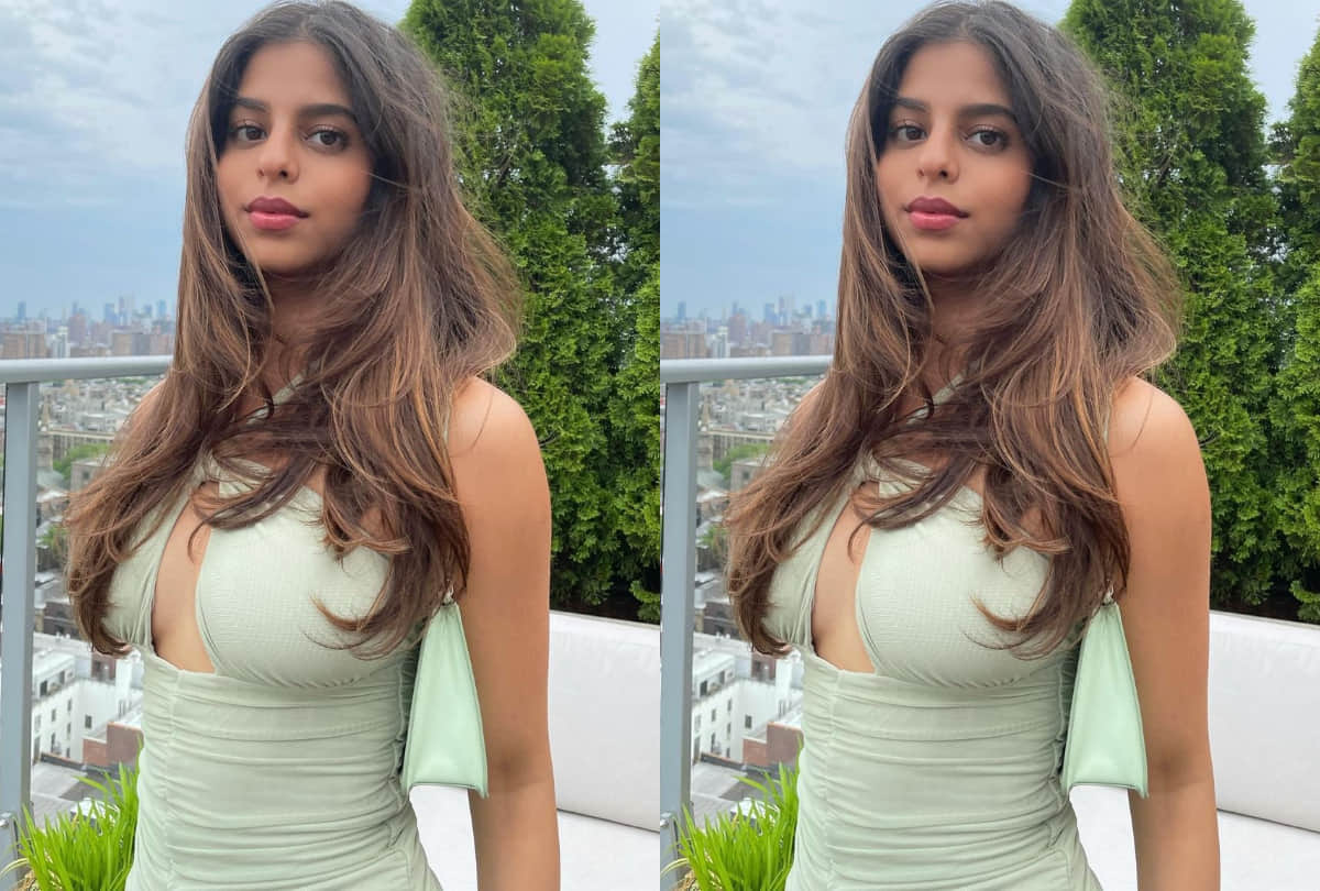 shahrukh khan daughter suhana khan bold look in black off shoulder dress wish her cousin