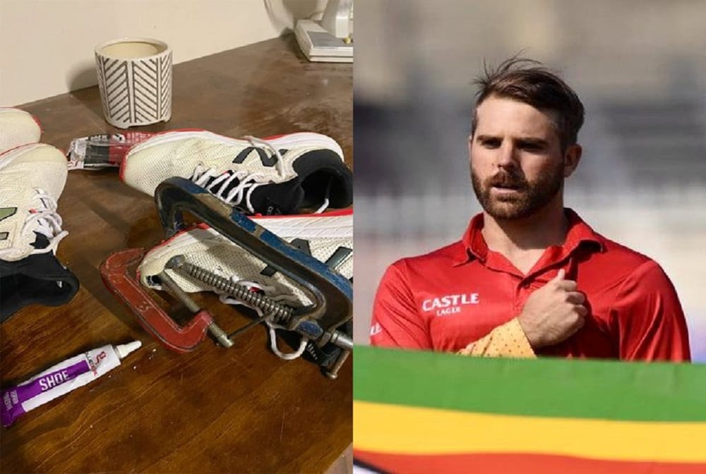 Zimbabwe cricketer Ryan Burl appeals for sponsorship by putting up photos of torn shoes