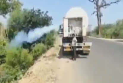 Oxygen tanker, video goes viral, ghatampur news