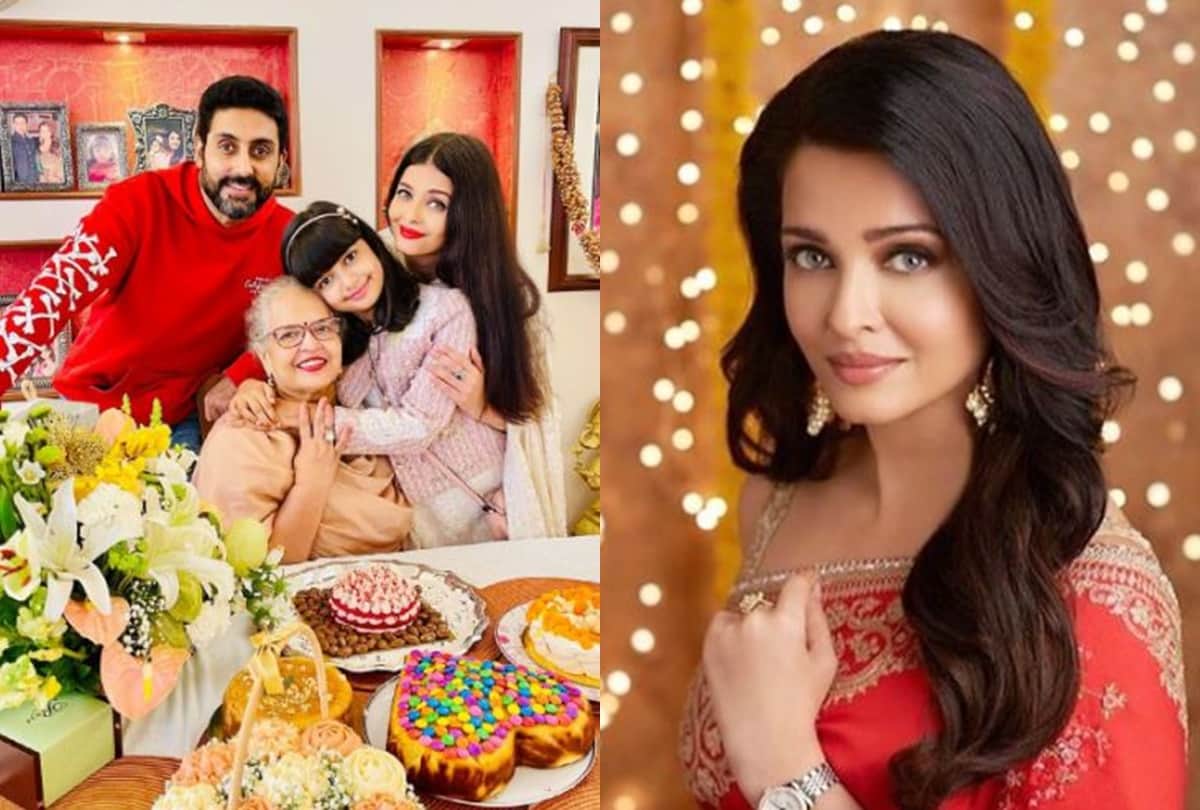 Aishwarya Rai Bachchan celebrated mother Vrinda Rai Birthday with Abhishek and Aradhya see photos