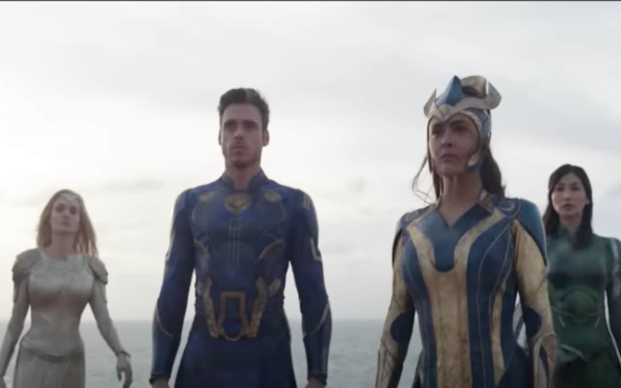 Marvel Studios Eternals teaser trailer poster out Angelina Jolie Salma Hayek Richard Madden Kumail Nanjiani Lauren Ridl