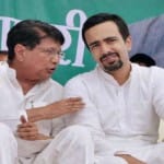 पिता अजित सिंह के साथ जयंत चौधरी।