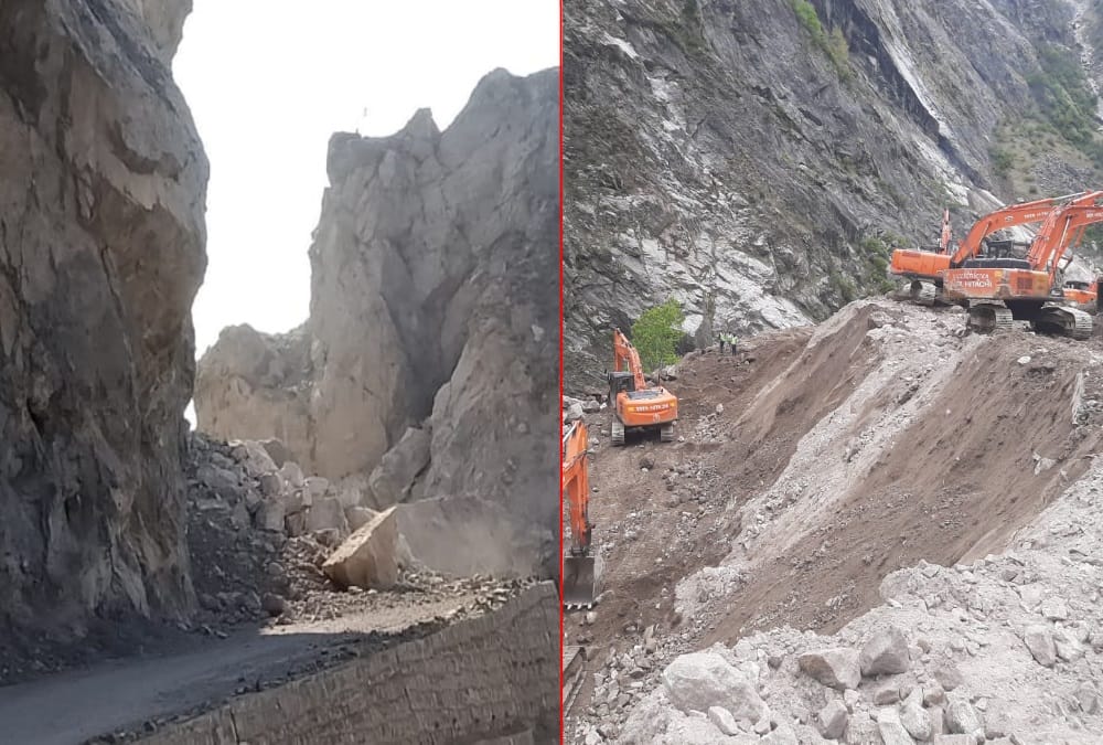 Uttarakhand weather News: Badrinath Highway closed after landslide on two places bad condition Photos