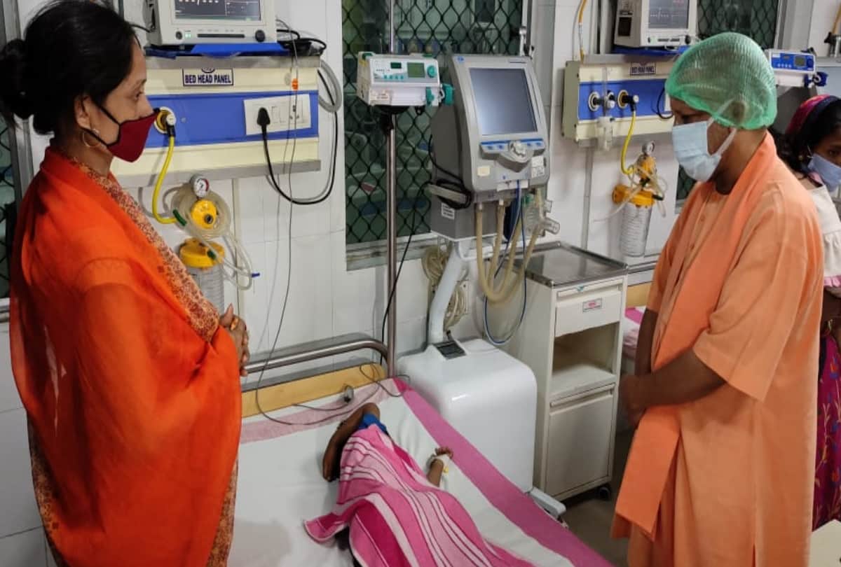 Encephalitis accompanied by viral fever and pneumonia