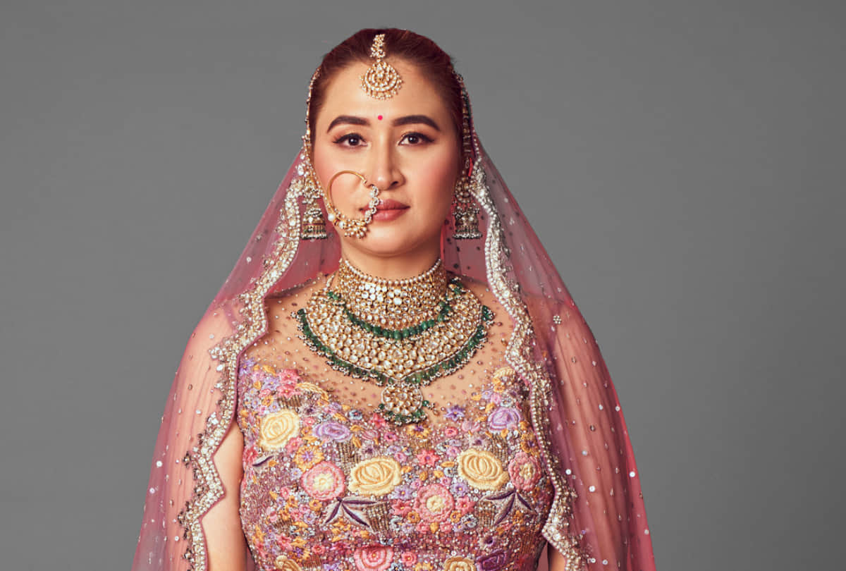 badminton player jwala gutta north indian wedding lehenga resplendently gorgeous designed by Rimple and Harpreet Narula