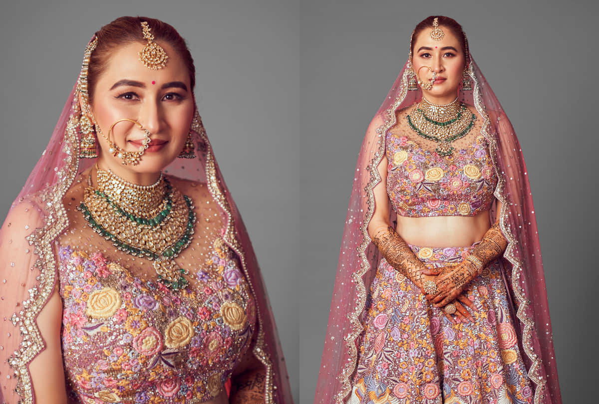 badminton player jwala gutta north indian wedding lehenga resplendently gorgeous designed by Rimple and Harpreet Narula