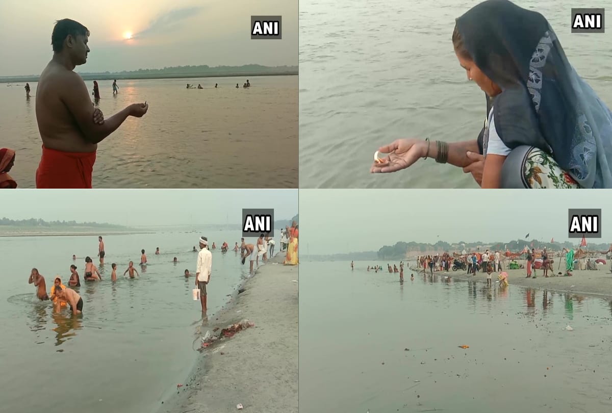 Buddha purnima 2021 devotees take holy dip at triveni prayagraj
