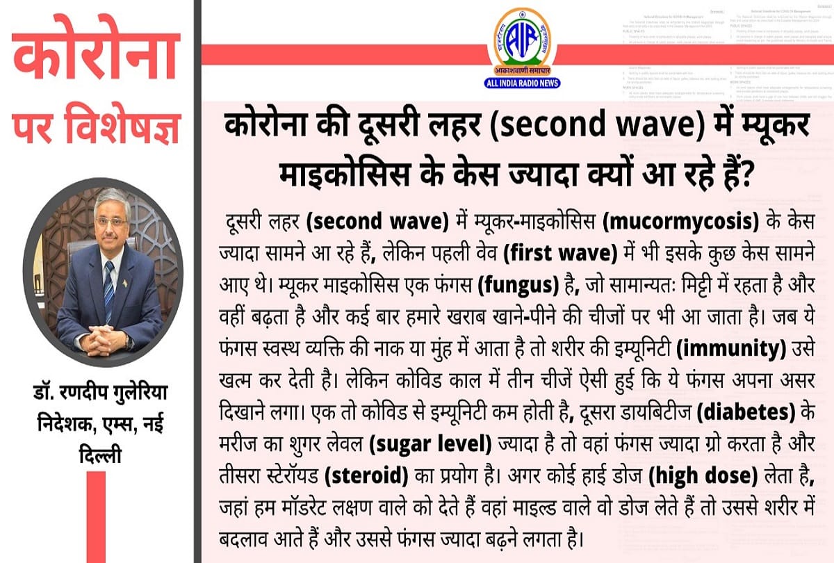 Coronavirus second wave India black fungus infection mucormycosis disease covid 19 coronavirus question answer