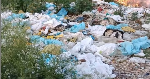PPE kits and masks burnt on the banks of Badaun Road